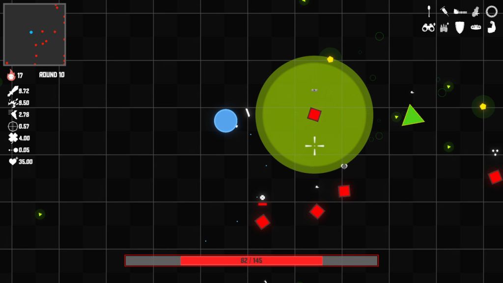 Poly - Getting a bit hectic now. I do like the little shield that you can acquire.