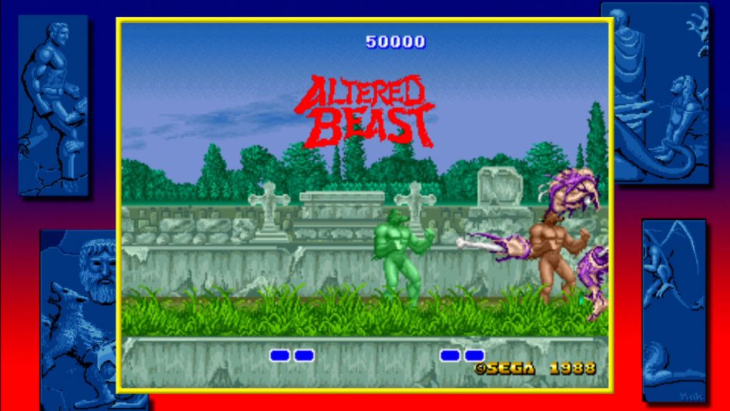 Altered Beast (Arcade) - The attract sequence has some impressive scaling effects with enemy explosions.