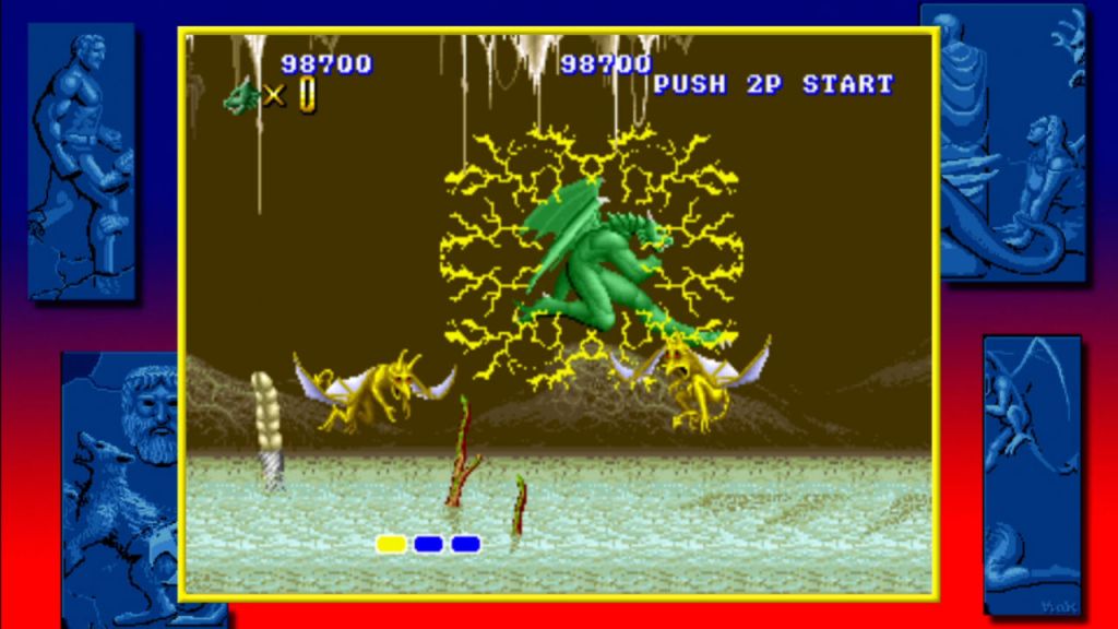 Altered Beast (Arcade) - The weredragon is blasting them away!