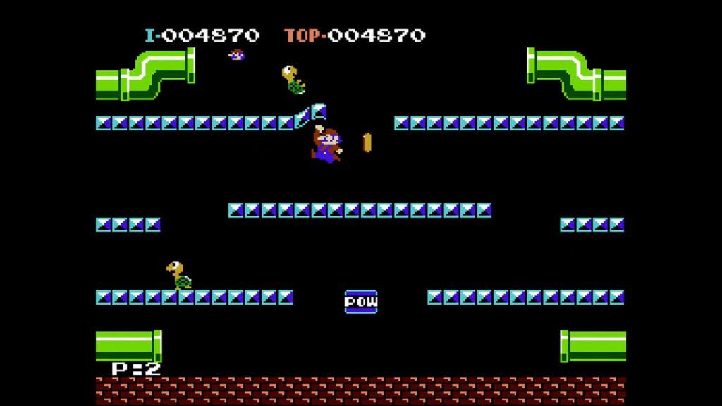 Mario Bros. - In this one, you attack from below, not from above.