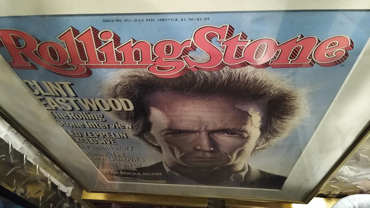 Bathroom 2 Rolling Stone Magazine with Clint Eastwood