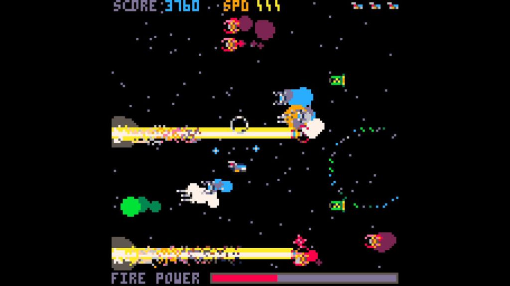 Galactic Wars - Just chillin' between two laser beams, no biggie!