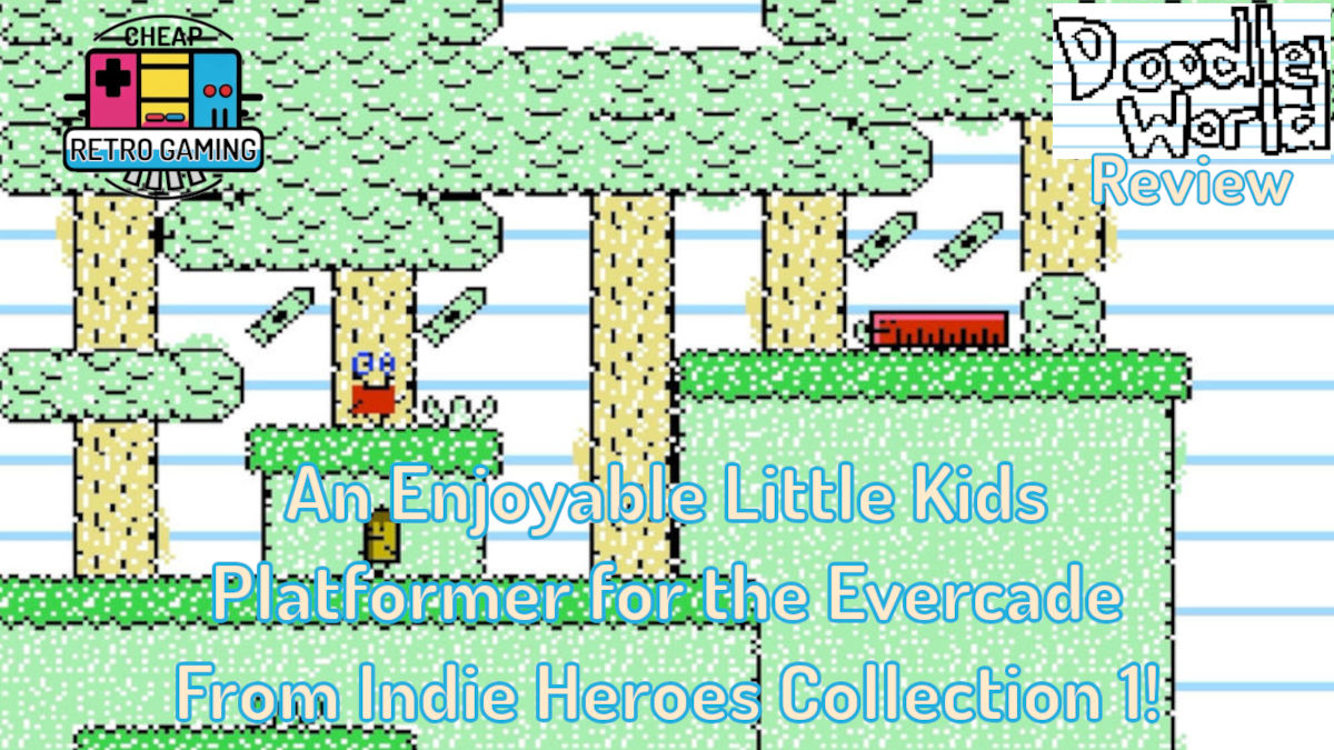 Doodle World Review – An Enjoyable Little Kids Platformer for the Evercade From Indie Heroes Collection 1!