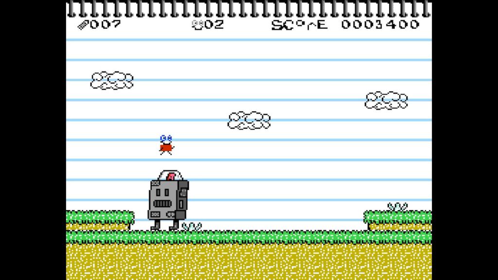 Doodle World - Taking out that first boss! I like the animation where you see the enemy climb into it.