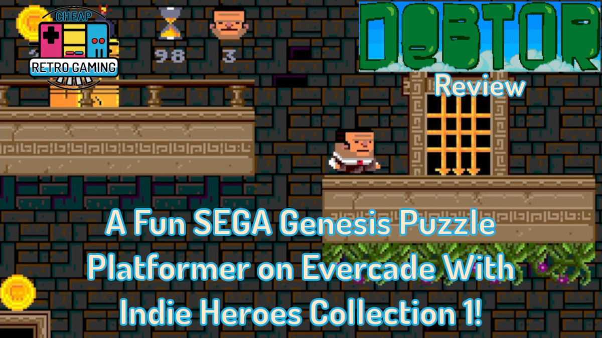 Debtor Review – A Fun SEGA Genesis Puzzle Platformer on Evercade With Indie Heroes Collection 1!