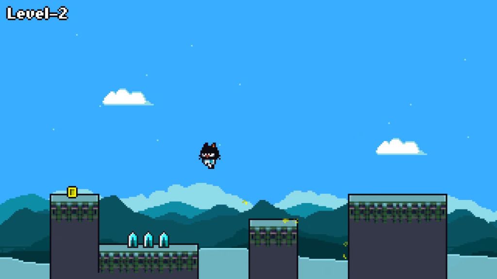 Alien Cat - Jumping my way to the end of the second level. Humble beginnings!