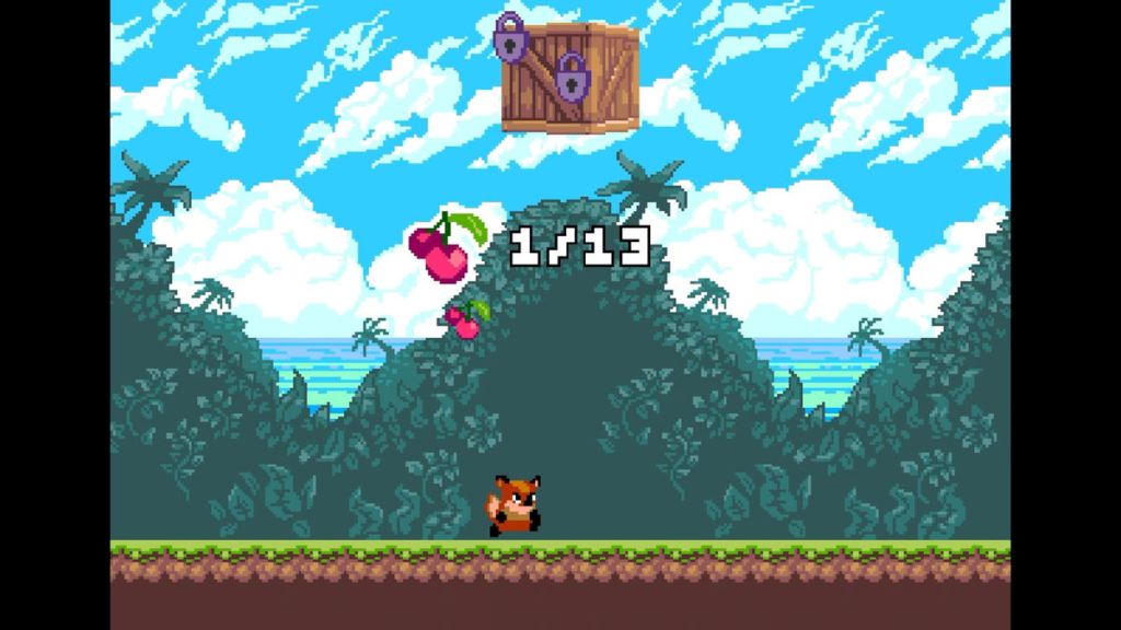 FoxyLand - Let's tally up our cherries and see if I got enough to break a lock on the crate.