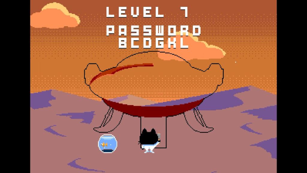 Alien Cat 2 - Watching my cat rebuild his space ship. Passwords are given between every stage.