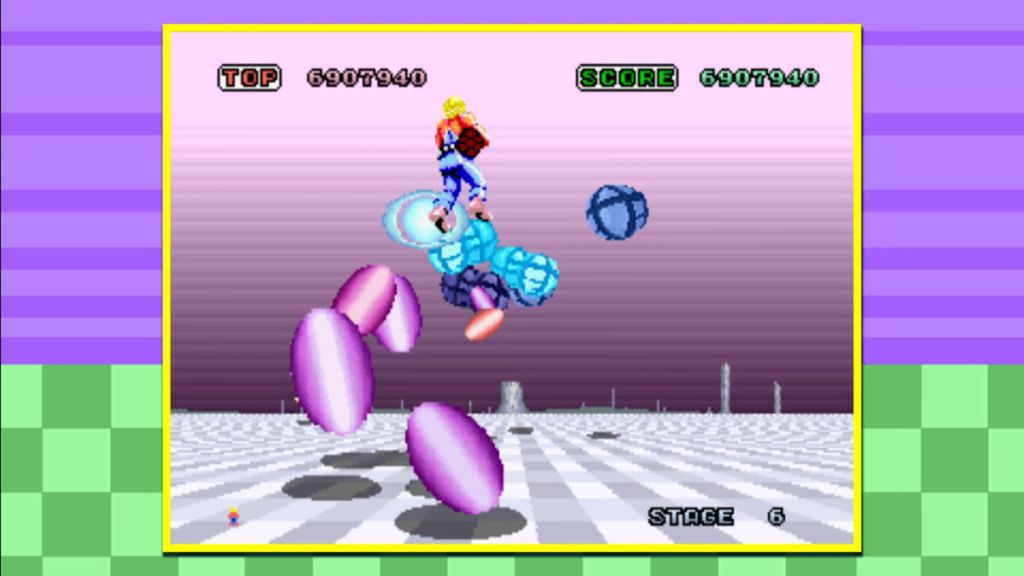 Space Harrier (Arcade) - The sixth stage boss has very impressive scaling and rotation that is lost in many of the home ports.
