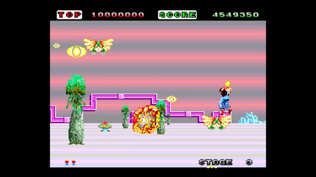 Space Harrier (TG-16) - Although not shown, some of the enemies in this stage sound like farts when they appear on the screen.