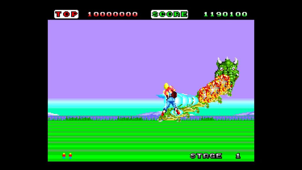 Space Harrier (TG-16) - There's a decent number of fireballs from the first boss.