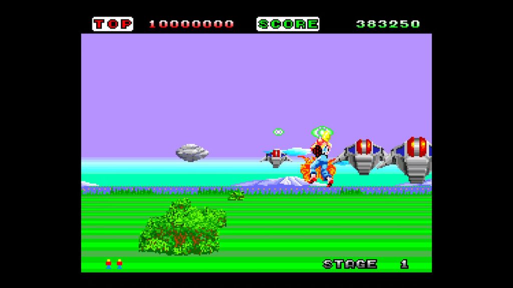 Space Harrier (TG-16) - Welcome to the Fantasy Zone! Early in the action.