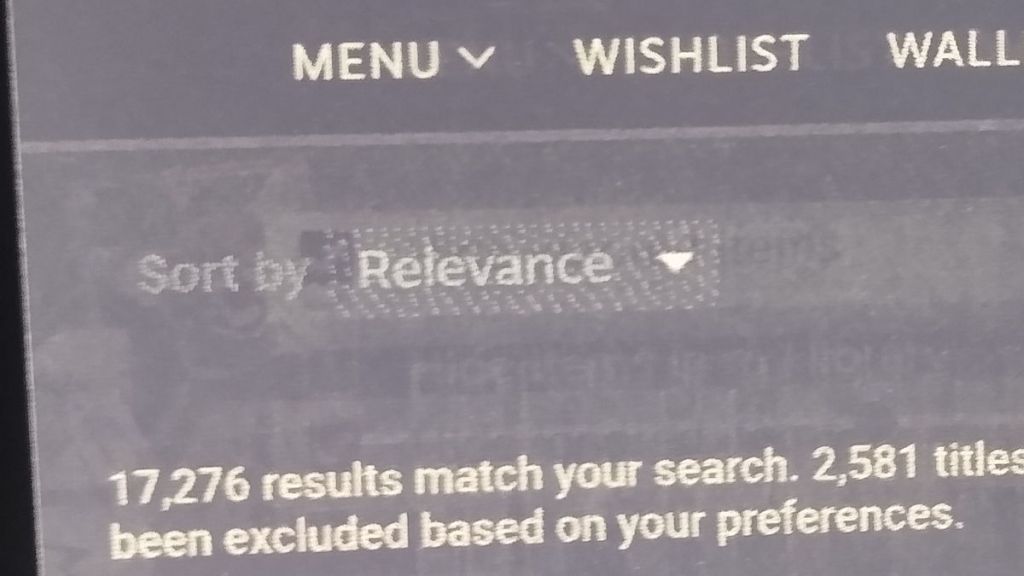 The Steam App - 10) At the top there will be a dropdown menu for Sort by with it defaulting to Relevance.