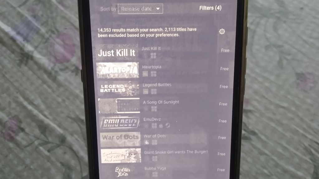The Steam App - 12) You will now see all the free games in order of newest to oldest.