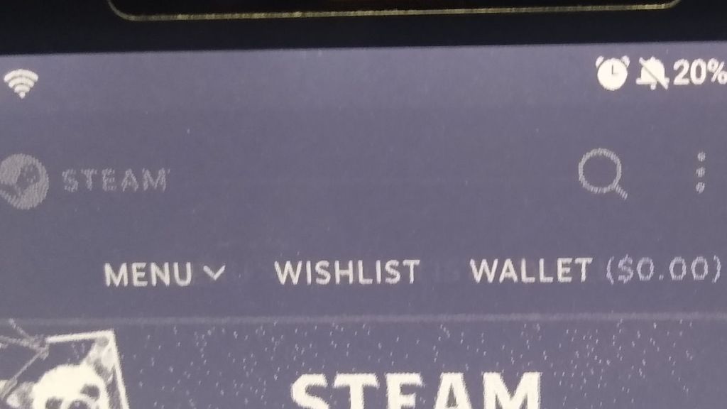 The Steam App - 3) Tap on the magnifying glass to go to the search screen.