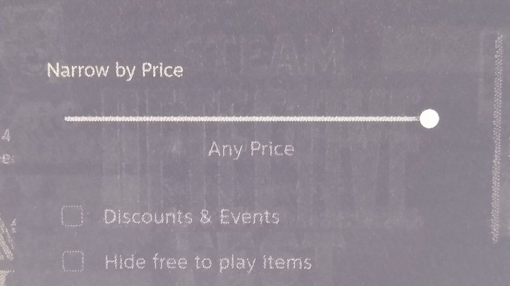 The Steam App - 6) The top option will be Narrow by Price. It will default to Any Price.