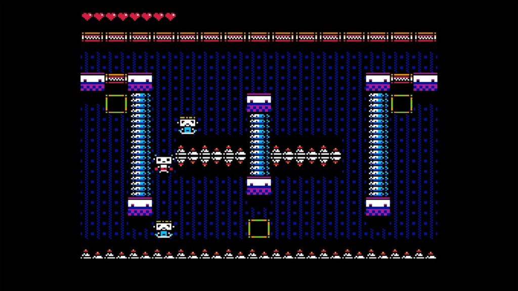 Multidude - Ahh! The red dude is falling down near the spikes! Good thing I can catch him!