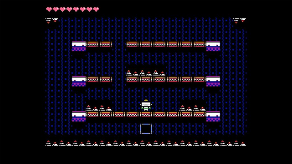 Multidude - On the other hand, this green dude can break through the floor. I am almost through to the exit square near the bottom of the screen.