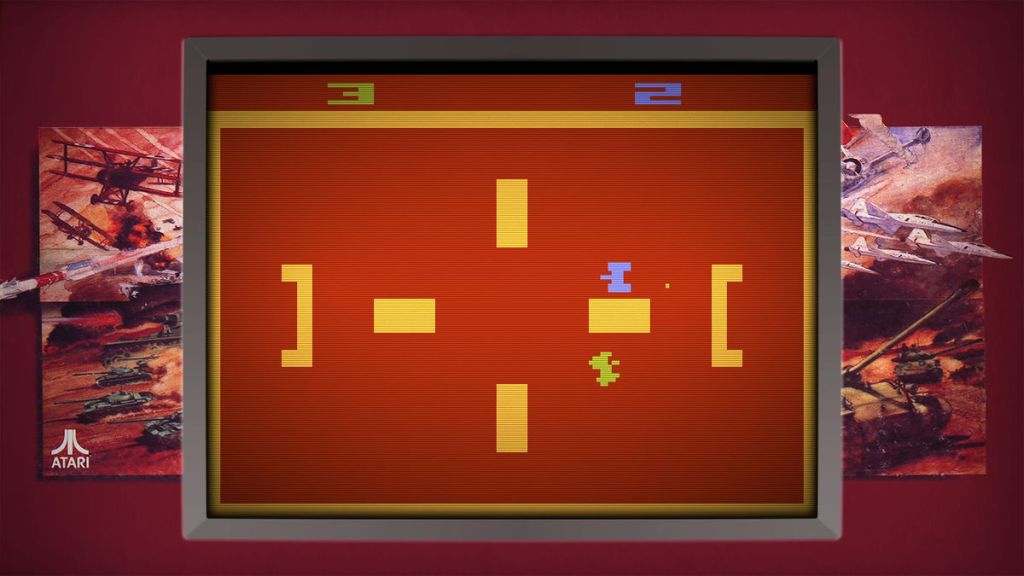 Combat - In Tank-pong players need to watch out for bullets bouncing off walls! It’s surprisingly funny to watch.